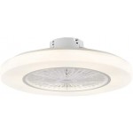 Orillon 23 ln Modern Thin Ceiling Fan with Lights,Enclosed Low Profile Fan Light,LED 72W Remote Control NO Dimming 3-Color 3-level wind speed,Ceiling Light with Fan Adjustable Wind,Hidden Electric Fandelier-White