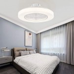 Orillon 23 ln Modern Thin Ceiling Fan with Lights,Enclosed Low Profile Fan Light,LED 72W Remote Control NO Dimming 3-Color 3-level wind speed,Ceiling Light with Fan Adjustable Wind,Hidden Electric Fandelier-White