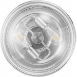 Prominence Home Madalyn 13" Brushed Nickel Flush Mount Round Clear Glass Ceiling Light