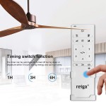 reiga 65" DC Motor Indoor Outdoor Modern Smart Ceiling Fan with Wifi Alexa App Remote Control 6 Speeds IP44 Oil-Rubbed Bronze