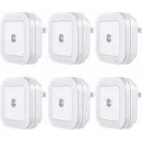 Vont 'Lyra' LED Night Light Plug-in [6 Pack] Super Smart Dusk to Dawn Sensor Night Lights Suitable for Bedroom Bathroom Toilet Stairs Kitchen Hallway Kids,Adults,Compact Nightlight Cool White