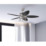 Westinghouse Lighting 7223100 Xavier II Indoor Ceiling Fan with Light 52 Inch Brushed Nickel
