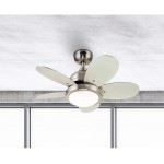 Westinghouse Lighting 7223600 Roundabout Indoor Ceiling Fan with Light 30 Inch Brushed Nickel