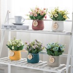 NA Daisy Potted Plant Set Plant Artificial Flower Ornaments Creative Living Room Green Plant Fleshy Potted Home Decoration Potting Daisy Potted White