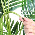 Solution4Patio Golden Cane Palm Silk Artificial Tree 4 ft. Areca Palm Faux Plants Arbre Artificiel Greenery Tropical Realistic for Living Room Home Cafe or Office Corner Indoor Decor #D408A00