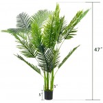 Solution4Patio Golden Cane Palm Silk Artificial Tree 4 ft. Areca Palm Faux Plants Arbre Artificiel Greenery Tropical Realistic for Living Room Home Cafe or Office Corner Indoor Decor #D408A00