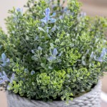 TCTOPAA Artificial Plant in Pot Realistic Artificial Greenery Plants Faux Potted Small Flower for Party Wedding Garden Indoor Arrangement Office Cafe Home Decor 9.05in H x 4.72in W