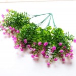 YXYQR Artificial Flowers Outdoor UV Resistant Fake Plastic Plants Outside Indoor Hanging Faux Greenery Shrubs Arrangement for Vase Porch Window Box Patio Wedding Home Decoration Fushia