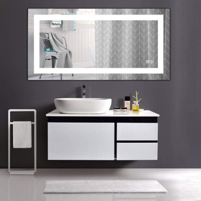 48" x 24" Led Bathroom Mirror Wall Mounted Led Backlit Lighted Frameless Dimmable Bathroom Vanity Mirror with Touch Button&Anti-Fog&Dimmer Function