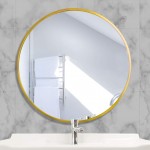 Beauty4U 20" Wall Circle Mirror Large Round Black Farmhouse Circular Mirror for Wall Decor Big Bathroom Make Up Vanity Mirror Entryway Mirror