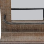 FirsTime & Co. Ingram Barn Door Shelf Wall Mirror 25" H x 20" W Rustic Wood Metallic Gray