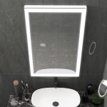 GOAND Bathroom Mirror with Lights Metal Frame 24x35 Inch LED Mirror Lighted Wall Mounted Anti-Fog Mirror Horizontal Vertical