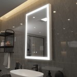 GOAND Bathroom Mirror with Lights Metal Frame 24x35 Inch LED Mirror Lighted Wall Mounted Anti-Fog Mirror Horizontal Vertical