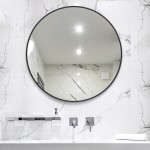 Grail-Life 32 Inch Black Round Mirror,Circle Bathroom Wall Mounted Mirror,Premium Aluminum Matte Frame,Z-Bar Hanger,Home Decor for Entryway,Washroom,Living Room