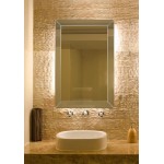 Hamilton Hills Large Flat Framed Wall Mirror with 2 Inch Edge Beveled Mirror Frame | Premium Silver Backed Glass Panel | Vanity or Bathroom | Rectangle Hangs Horizontal or Vertical 30" x 40"