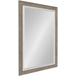 Kate and Laurel Woodway Large Framed Wall Mirror 29.5x41.5 Inches Rustic Gray