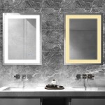 OUGOO 32 x 24 Inch LED Mirror for Bathroom Anti Fog Dimmable LED Bathroom Wall Mounted Mirror Vertical & Horizontal