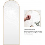 RACHMADES Full Length Mirror 65"x22" Arched Body Mirror Floor Mirror with Stand Wall Mirror Standing Hanging or Leaning Against Wall for Bedroom Sleek Arched-Top Mirror Modern Full Length Mirror