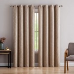 ASATEX Single Panel Beige Taupe Privacy Room Darkening Curtains Is 4.5 Feet W x 7 Feet L 54 x 84 Inches. Damask Embossed Blackout Drapes Look Great in Living Room or Bedroom. EVE 54” x 84” Taupe