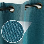 Bedsure Linen Curtains 84 inch Length 2 Panels Set Blackout Teal Curtains for Living Room，Linen Textured Drapes 52x84inch,Teal