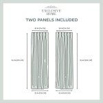 Exclusive Home Curtains Sateen Twill Woven Blackout Pinch Pleat Curtain Panel 96" Length Vanilla 2 Count