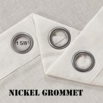 Grommet Privacy Linen Curtains 2 Pieces Total Size 104 Inch Wide 52 Inch Each Panel 96 Inch Long Elegant Light Filtering Panel Drapes for Bedroom 52" W x 96" L Natural