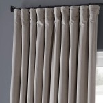 HPD Half Price Drapes Blackout Curtain Signature Velvet Extra Wide VPCH-VET160405-108 1 Panel 100 X 108 Cool Beige