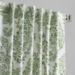 HPD Half Price Drapes Printed Room Darkening Curtain 50 X 108 1 Panel BOCH-KC16072B-108 Tea Time Green