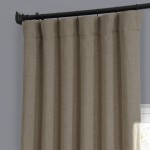 HPD Half Price Drapes Room Darkening Curtains 108 Inches Long 1 Panel BOCH-LN18538-108 Nomad Tan