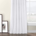HPD Half Price Drapes VPYC-161201-108 Plush Velvet Curtain 1 Panel 50 X 108 Pillow White