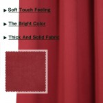 MYSKY HOME Blackout Curtain for Bedroom Grommet Room Darkening Curtain Amazing Triple Weave Thermal Insulated Curtain 1 Curtain Panel  52 x 95 Inch Red