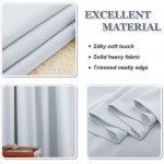 PONY DANCE Room Darkening Curtains Solid Soft Grommet Top Heavy-Duty Curtain Panels Window Treatments Light Blocking Home Decor Drapes for Kids' Room W 55 x L 80 inch Greyish White 1 Pair