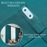 Spring Sense Curtains Teal Blue Sound Proof for Studio Room Darkening Wrinkle Free Blackout Noise Reducing for Backdrop Meeting Room 2 Panels Teal 84 inches Long