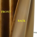 Timeper Gold Velvet Curtains 96 Inches Super Soft Velvet Drapes Heat & Sunlight Blocking Curtain Panels with Rod Pocket Back Tab for Holiday Fete Party Peformance Gold Brown 52Wx 96L 2 Panels