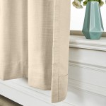 TWOPAGES Faux Linen Room Darkening Curtain 108 Inches Long Gardenia Pinch Pleated Window Curtain Drape Panel for Patio Door Dining Room Kids Room 1 Panel