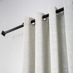 VOGOL Simple Chenille Jacquard Window Elegance Curtains Drapes Panels Treatments for Bedroom Living Room,Top Grommets 2 Panels