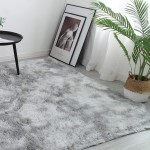 5x8 Light Grey Area Rugs Modern Home Decorate Soft Fluffy Carpets for Living Room Bedroom Kids Room Fuzzy Plush Non-Slip Floor Area Rug Fluffy Indoor Carpet