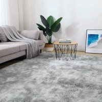 5x8 Light Grey Area Rugs Modern Home Decorate Soft Fluffy Carpets for Living Room Bedroom Kids Room Fuzzy Plush Non-Slip Floor Area Rug Fluffy Indoor Carpet