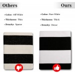 EARTHALL Black and White Striped Rug 27.5 x 43 Inches Cotton Hand-Woven Reversible Foldable Washable Black and White Outdoor Rug Stripe for Layered Door Mats Porch Front Door Black Rug