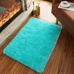 Flagover Soft Area Rug for Bedroom Fluffy Shaggy 2x3 Blue Rugs for Living Room Furry Plush Carpets New Upgraded Fuzzy Bedside Rugs for Boys Girls Fuzzy Home Dorm Decor Nordic Floor Mats