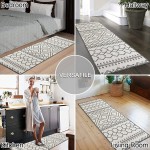 HEBE Indoor Outdoor Rug Runner for Entryway Hallway Kitchen 2' x 6' Non Slip Bohemian Accent Runner Rugs Washable Farmhouse Moroccan Geometric Tribal Patio Mat Floor Carpet