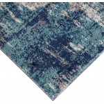 Luxe Weavers Rug 7680 Abstract Persian-Rugs, Stain Resistant Machine-Made Dark Blue Light Blue 8' x 10'