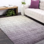 Modern Abstract Area Rug Contemporary Striped Large Rugs Floor Carpet for Living Room,8x10 feet,Purple