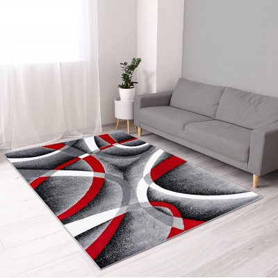 Persian Area Rugs 2305 Gray 5x7 Abstract Area Rug 5 ft x 7 ft