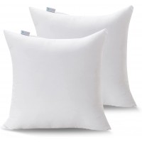 Acanva Decorative Throw Pillow Inserts for Sofa Bed Couch and Chair 24" L x 24" W White 2 Pack