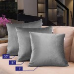 GuildreyTex Throw Pillow Covers Cozy Velvet Square Soft Solid Decorative Cushion Pillowcases for Couch Bed and Car 18 x 18 Inches Champagne Brown Pack of 2
