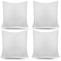Ogrmar 4 Packs 18" x 18" Premium White Throw Pillow Insert Hypoallergenic High-Resilient PP Cotton Stuffer Pillow Insert Square Form Sham Stuffer Decorative Pillow Cushion 18" x 18"