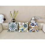 Spring Flower Throw Pillow Covers Outdoor Decorative Pillowcases Embroidered Cushion for Couch Sofa Bed Farmhouse 2 Pcs