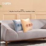 Tayis 2 Pack Decorative Throw Pillows Covers 18x18 inch ,Khaki Velvet Handmade 3D Flower Pillowcases,Soft Cushion Cases for Home Sofa Car Bed Room