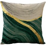 WOMHOPE Set of 4 Vintage Geometric Decorative Throw Pillow Covers Pillow Cases Cushion Cases 18 x 18 Inch for Living Room,Couch and Bed Green